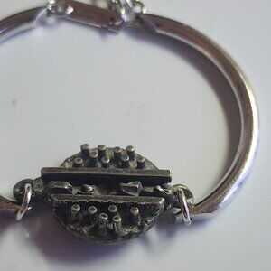 Vintage Brutalist Modern Bracelet, Signed VIDAL